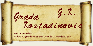 Grada Kostadinović vizit kartica